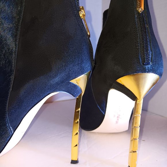 Sam Edelman BlK Suede/Fur front bootie sz:8.5M - Picture 8 of 9